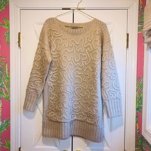 Light Tan Tunic MAYORAL Sweater Designed in Spain Size S